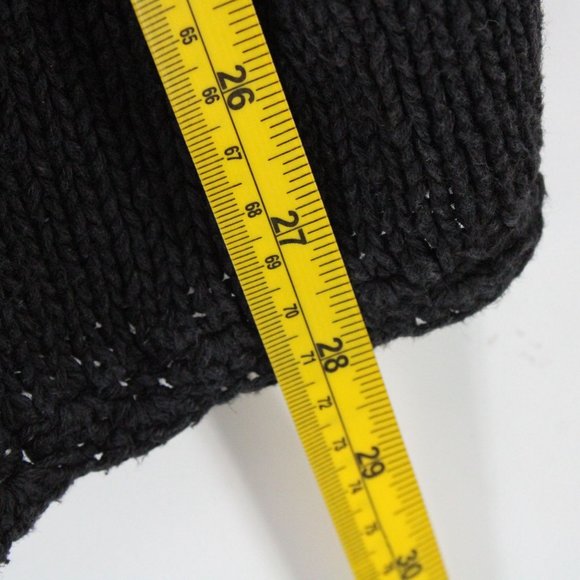 Vintage AKF Knit Sweater Womens Black Pullover Floral Embroidered Heavyweight M - Picture 9 of 9